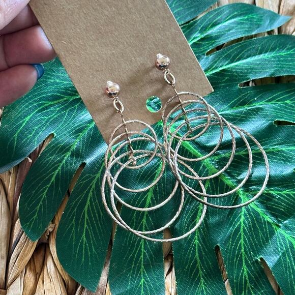 BOGO FREE VTG torrid golden candle circle earrings - Picture 1 of 4